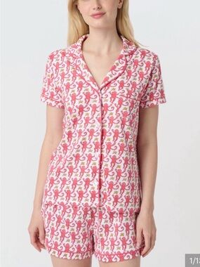 Roller Rabbit Pink Monkey Polo Pajamas